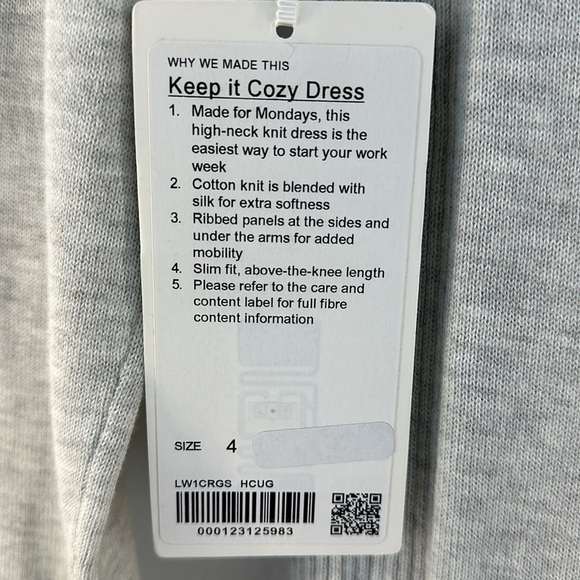 Lululemon Keep it Cozy High Neck Silk Blend Knit Dress, 4 - Picture 10 of 12